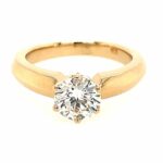 Solitärring Gr.50 ca. 1,0 ct Brillant Gelbgold 585/ 14K - Bild 3 Vorschau