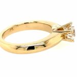 Solitärring Gr.50 ca. 1,0 ct Brillant Gelbgold 585/ 14K - Bild 4 Vorschau