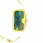 Opal Kette Perlenbesatz Gold Kette Gelbgold 750/ 18K - Bild 3 Vorschau