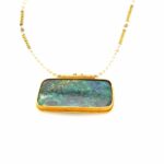 Opal Kette Perlenbesatz Gold Kette Gelbgold 750/ 18K Vorschau
