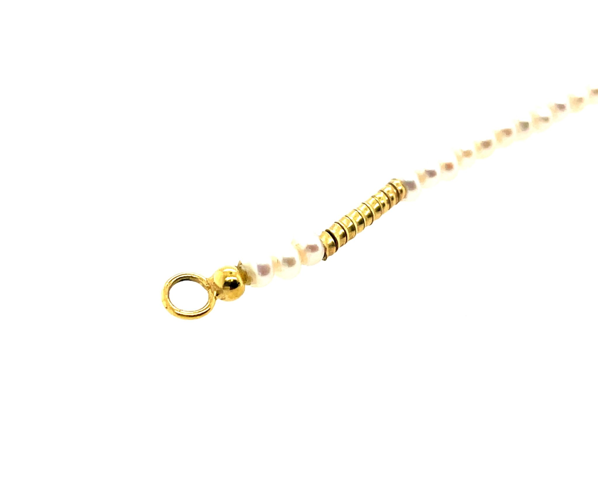 Opal Kette Perlenbesatz Gold Kette Gelbgold 750/ 18K - Bild 7