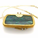 Opal Kette Perlenbesatz Gold Kette Gelbgold 750/ 18K - Bild 6 Vorschau