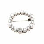 Brosche ca. 2,0 ct Brillanten Diamant Brosche Weißgold 750/ 18K - Bild 2 Vorschau