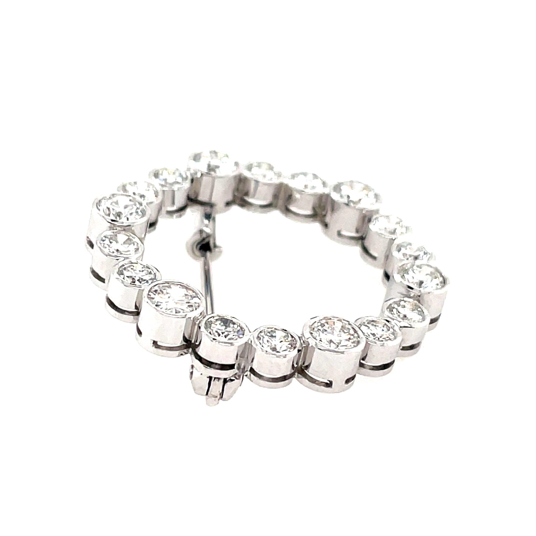 Brosche ca. 2,0 ct Brillanten Diamant Brosche Weißgold 750/ 18K - Bild 4