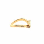 Chrysopras Ring ca. 0,10 ct Diamanten Gold Ring Gelbgold 750/ 18K - Bild 4 Vorschau