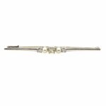 Stab Perlen Brosche ca. 0,40 ct Diamanten Gold Brosche Platin 950 Vorschau