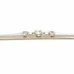 Stab Perlen Brosche ca. 0,40 ct Diamanten Gold Brosche Platin 950 - Bild 5 Vorschau