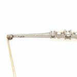 Stab Perlen Brosche ca. 0,40 ct Diamanten Gold Brosche Platin 950 - Bild 4 Vorschau
