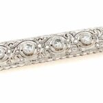 Diamant Brosche Bicolor 585/ 14K ca. 0,80 ct Diamanten im Altschliff Vorschau