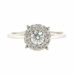 Entourage Ring Gr. 53,5 ca. 0,35 ct Diamanten Weißgold 750/18K Vorschau