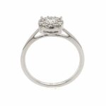 Entourage Ring Gr. 53,5 ca. 0,35 ct Diamanten Weißgold 750/18K - Bild 5 Vorschau