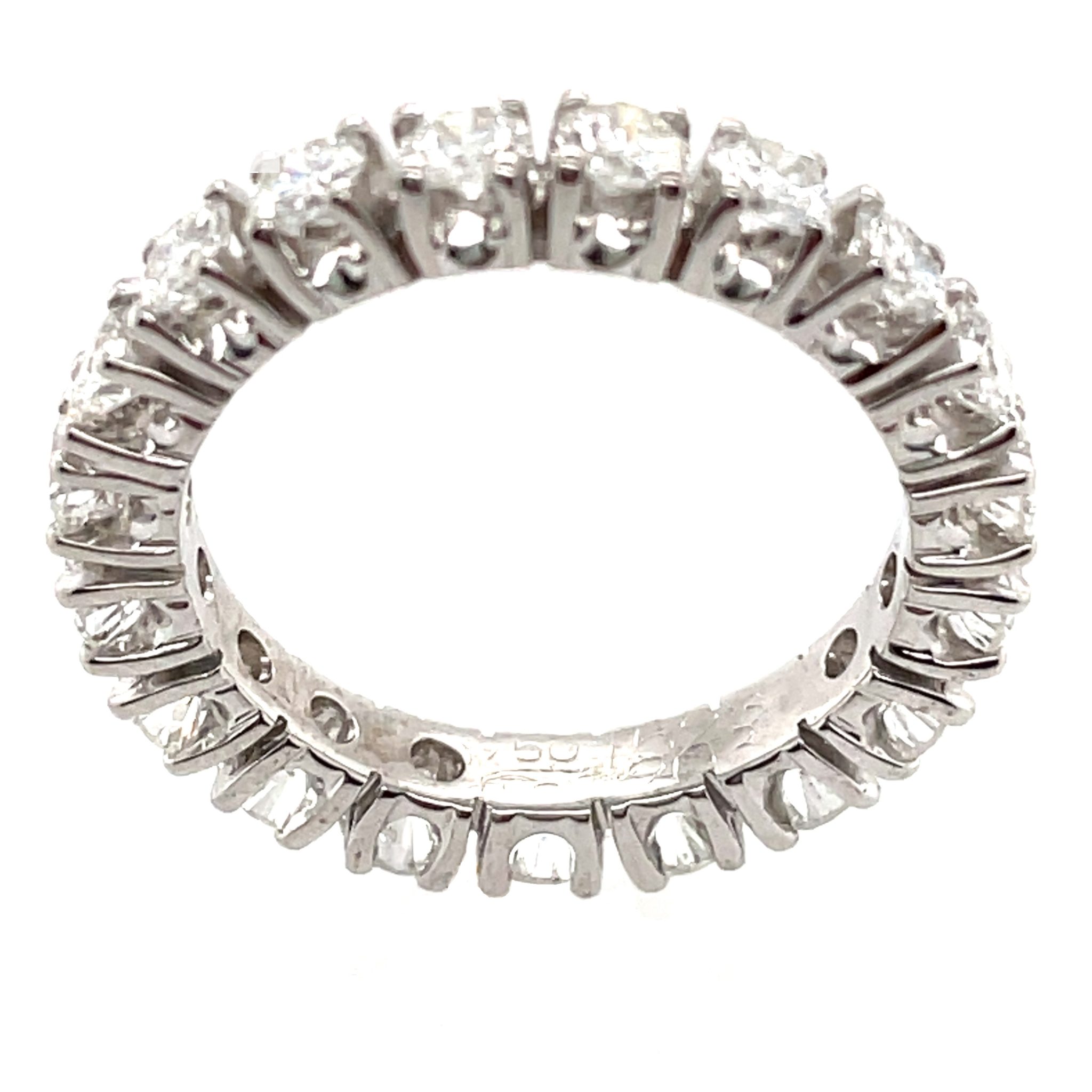 Memoire Ring Gr. 46 ca. 1,0 ct Diamanten Weißgold 750/ 18K - Bild 3