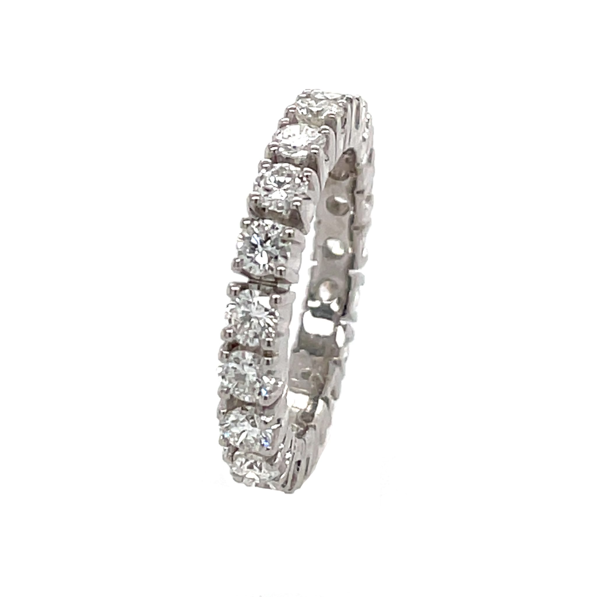 Memoire Ring Gr. 46 ca. 1,0 ct Diamanten Weißgold 750/ 18K - Bild 2