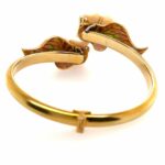 Korallen Armreif Diamanten Emaille Gold Armband Gelbgold 750/ 18K - Bild 4 Vorschau
