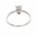 Solitärring Gr . 53 ca. 1,0 ct Tropfen Weißgold 750/ 18K - Bild 4 Vorschau
