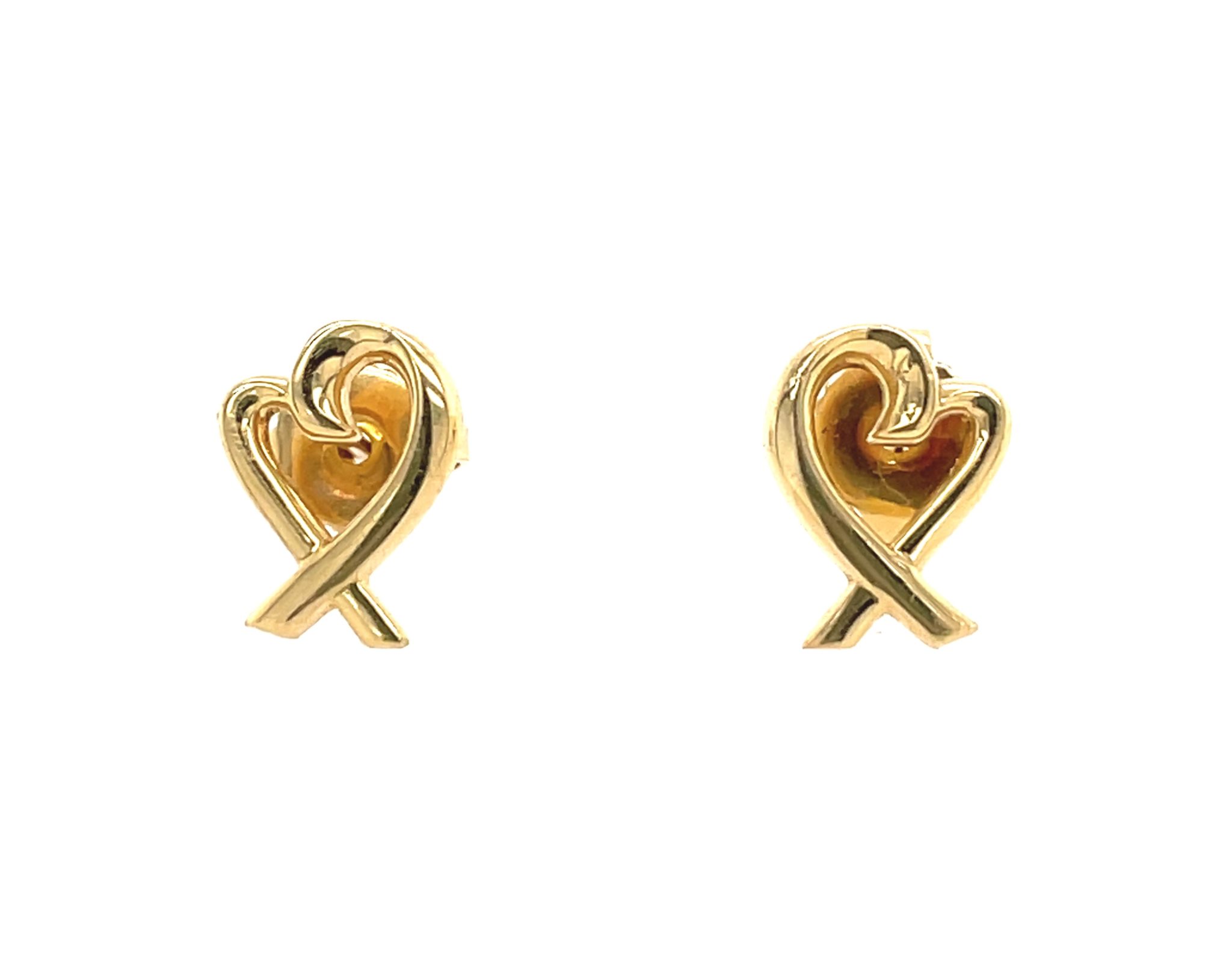 Tiffany & Co. „Loving Heart“ by Paloma Picasso Ohrstecker Gelbgold 750/ 18K