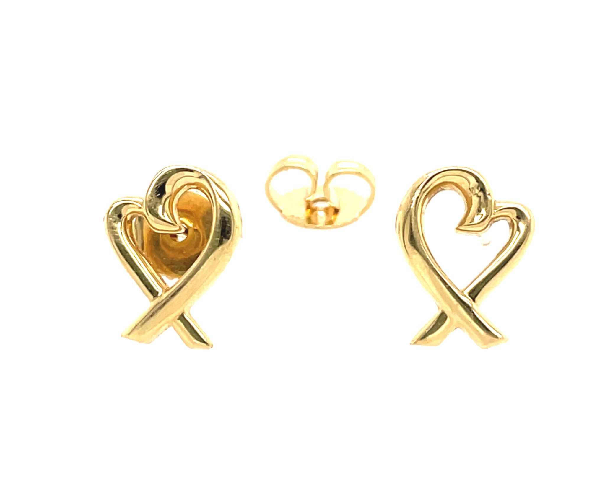 Tiffany & Co. „Loving Heart“ by Paloma Picasso Ohrstecker Gelbgold 750/ 18K - Bild 2