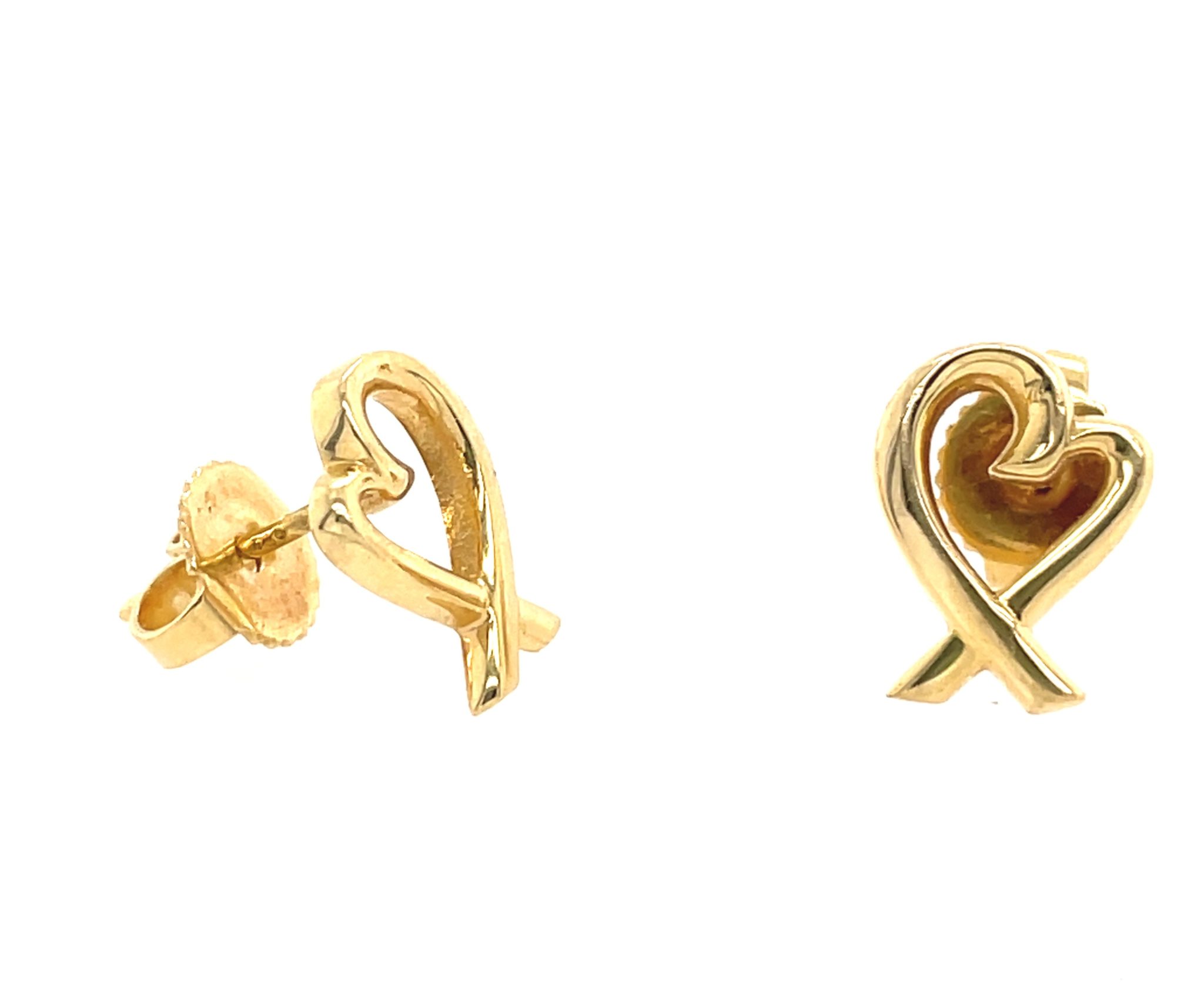 Tiffany & Co. „Loving Heart“ by Paloma Picasso Ohrstecker Gelbgold 750/ 18K - Bild 3