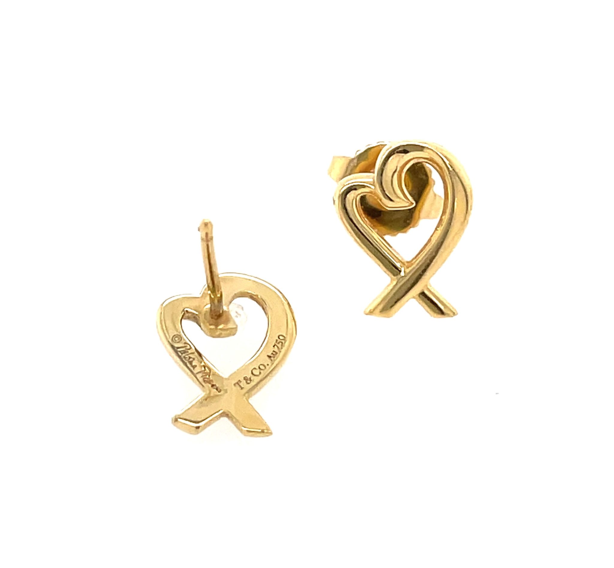 Tiffany & Co. „Loving Heart“ by Paloma Picasso Ohrstecker Gelbgold 750/ 18K - Bild 4