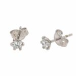 Solitärohrstecker 0,38ct Diamanten Weißgold 750/ 18K IGI Zertifikat - Bild 2 Vorschau