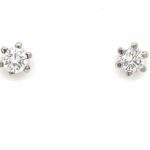 Solitärohrstecker 0,38ct Diamanten Weißgold 750/ 18K IGI Zertifikat - Bild 3 Vorschau