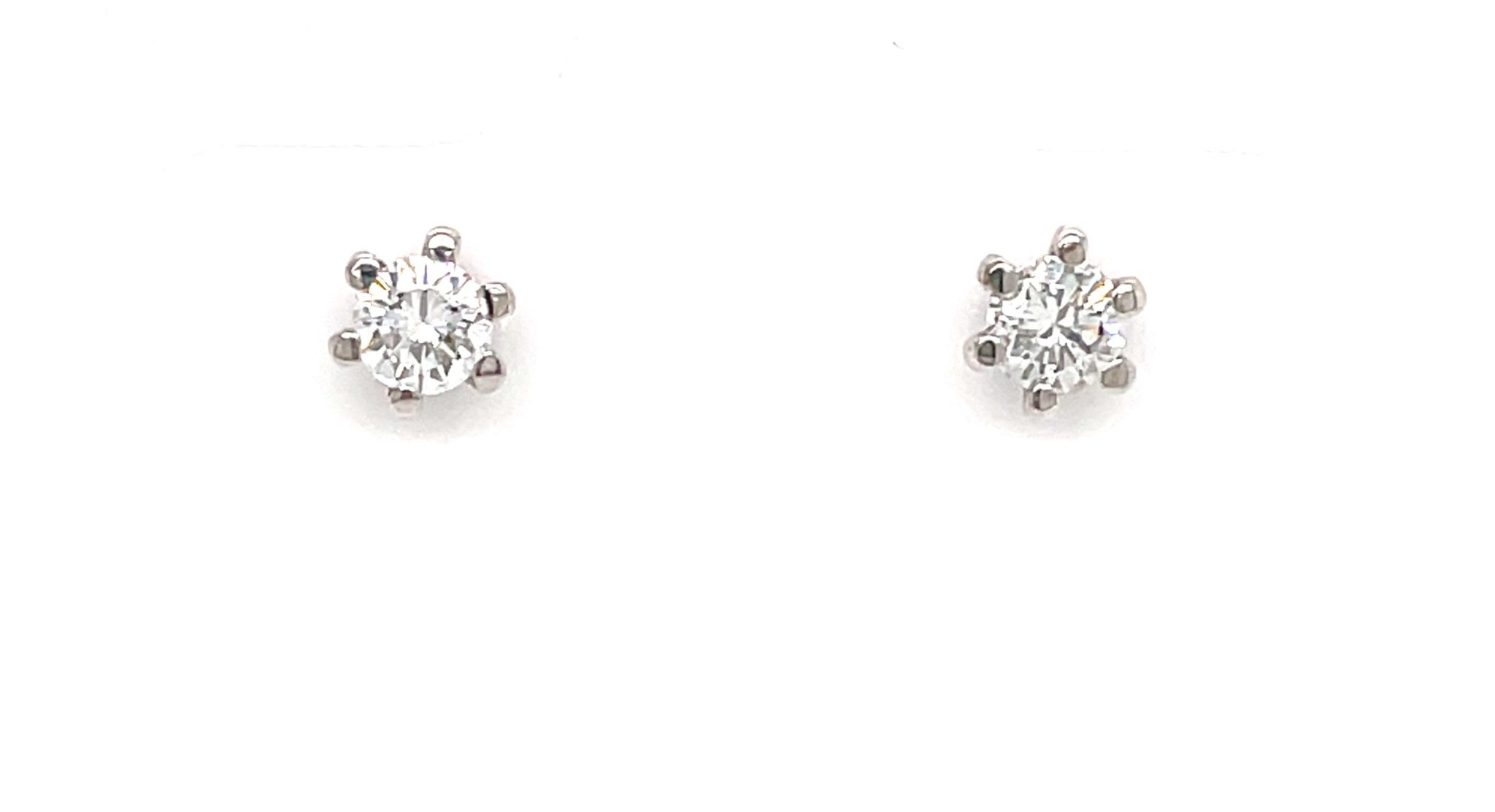 Solitärohrstecker 0,38ct Diamanten Weißgold 750/ 18K IGI Zertifikat - Bild 3