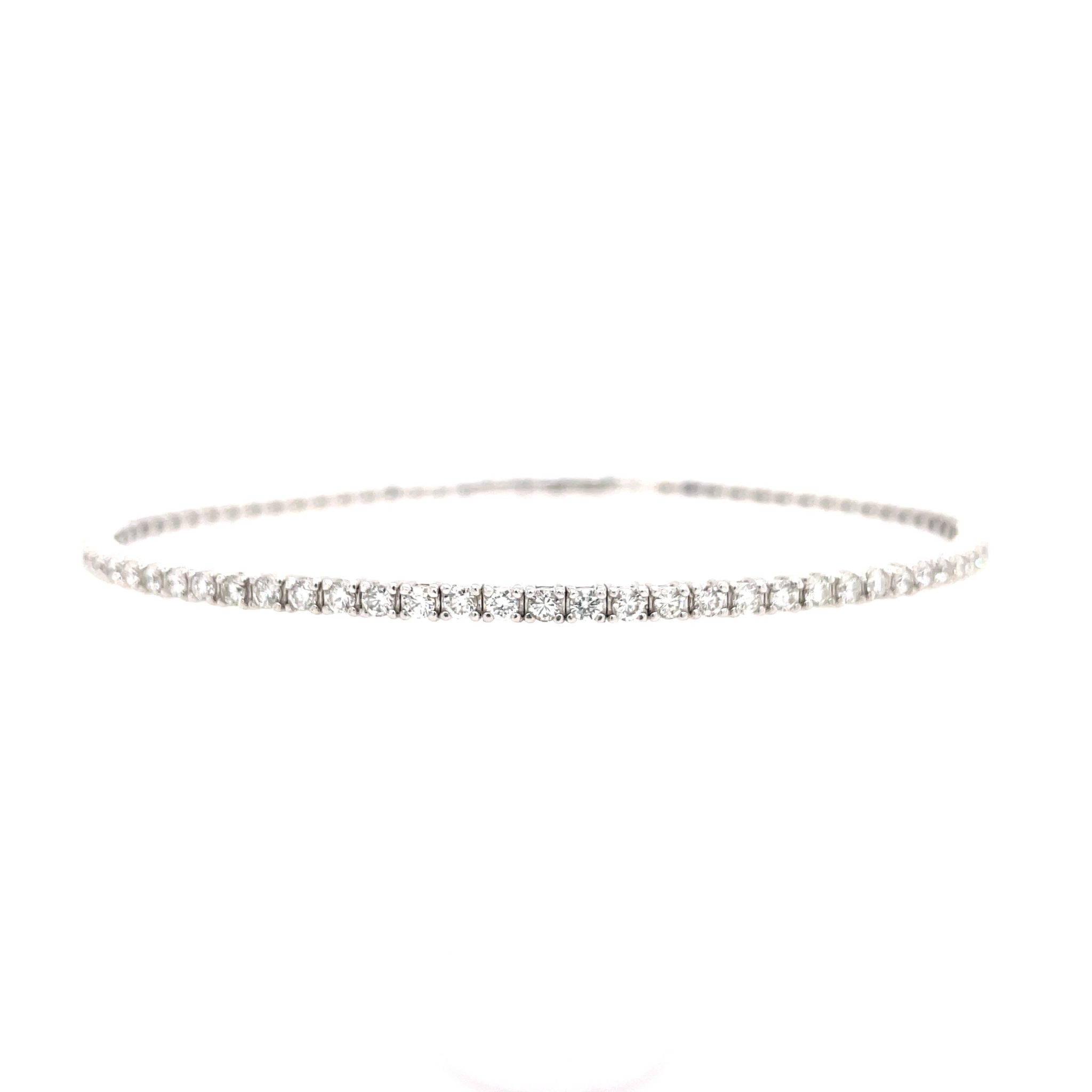 Diamant Armband „Flex“ 19 cm ca. 0,96 ct Diamanten Weißgold 585/ 14K - Bild 3