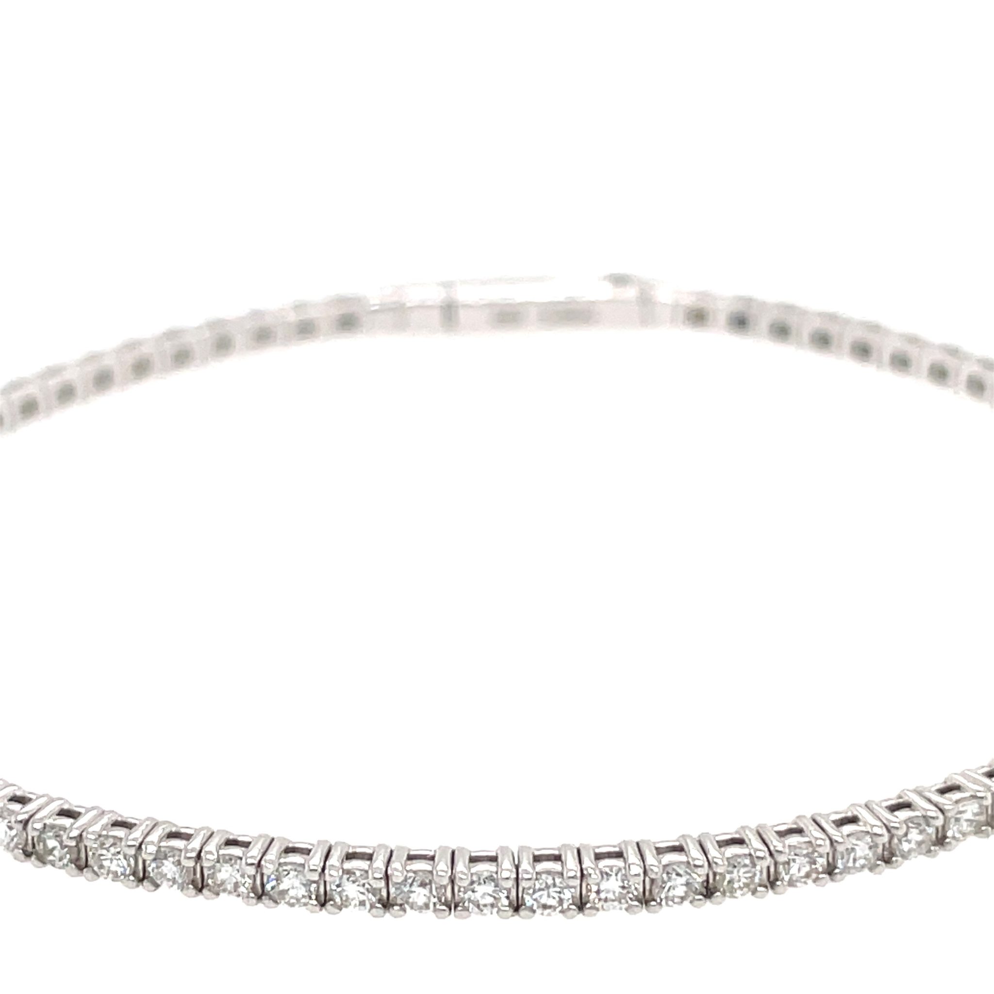 Diamant Armband „Flex“ 19 cm ca. 0,96 ct Diamanten Weißgold 585/ 14K - Bild 4