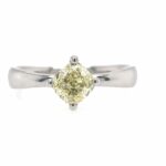 Solitärring Gr. 55 0,90ct Cushion-Cut Diamant Weißgold 18K IGI Zertifikat Vorschau