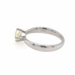 Solitärring Gr. 55 0,90ct Cushion-Cut Diamant Weißgold 18K IGI Zertifikat - Bild 2 Vorschau