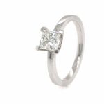 Solitärring Gr. 54 1,01 ct Diamant Weißgold 750/ 18K GIA Zertifikat - Bild 2 Vorschau