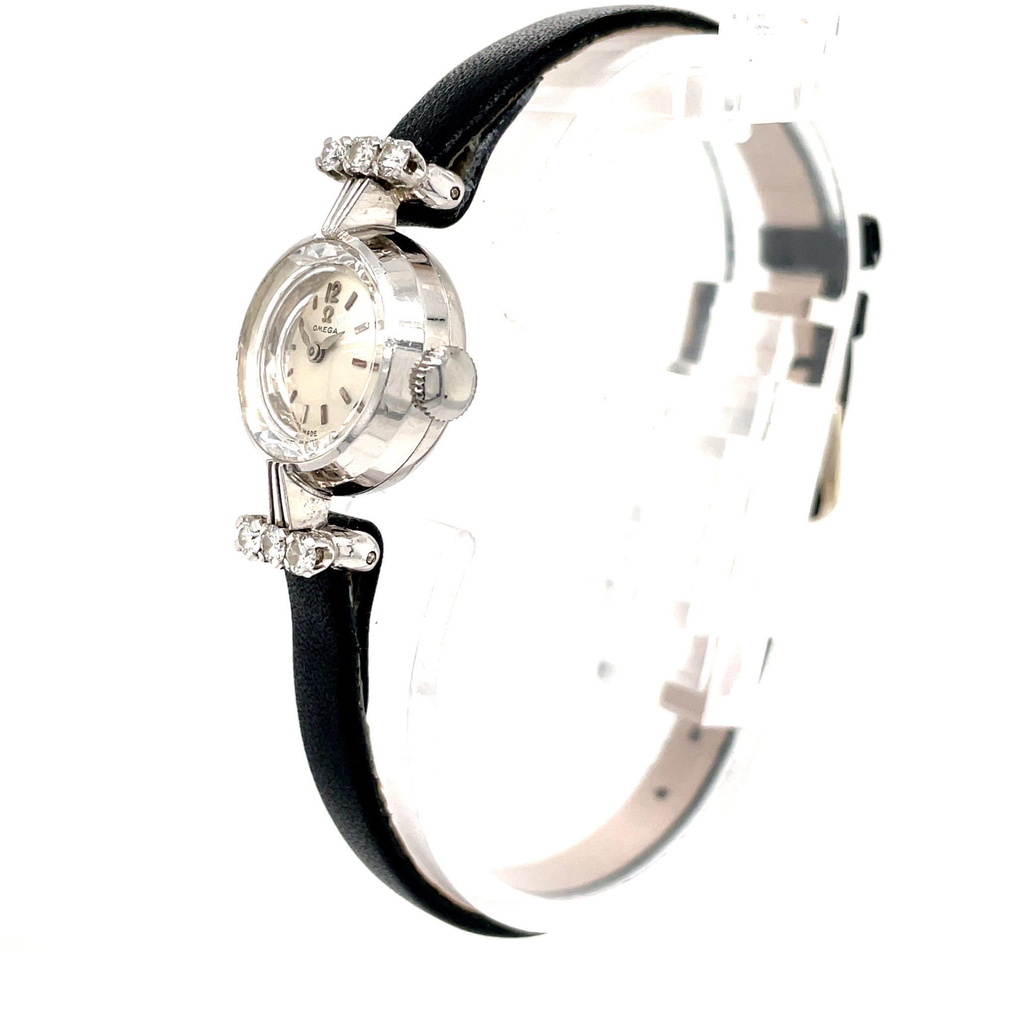 Omega Platinum Vintage Watch 1950s Diamonds Cal. 481, manual wind - Bild 3