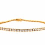 Tennisarmband 18,5 cm ca. 3,65 ct Gelbgold 750/ 18K Vorschau