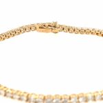 Tennisarmband 18,5 cm ca. 3,65 ct Gelbgold 750/ 18K - Bild 4 Vorschau