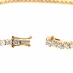 Tennisarmband 18,5 cm ca. 3,65 ct Gelbgold 750/ 18K - Bild 5 Vorschau