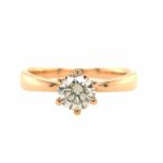 Solitärring Gr. 55 0,62 ct Diamant Roségold 750/ 18K HRD Zertifikat Vorschau