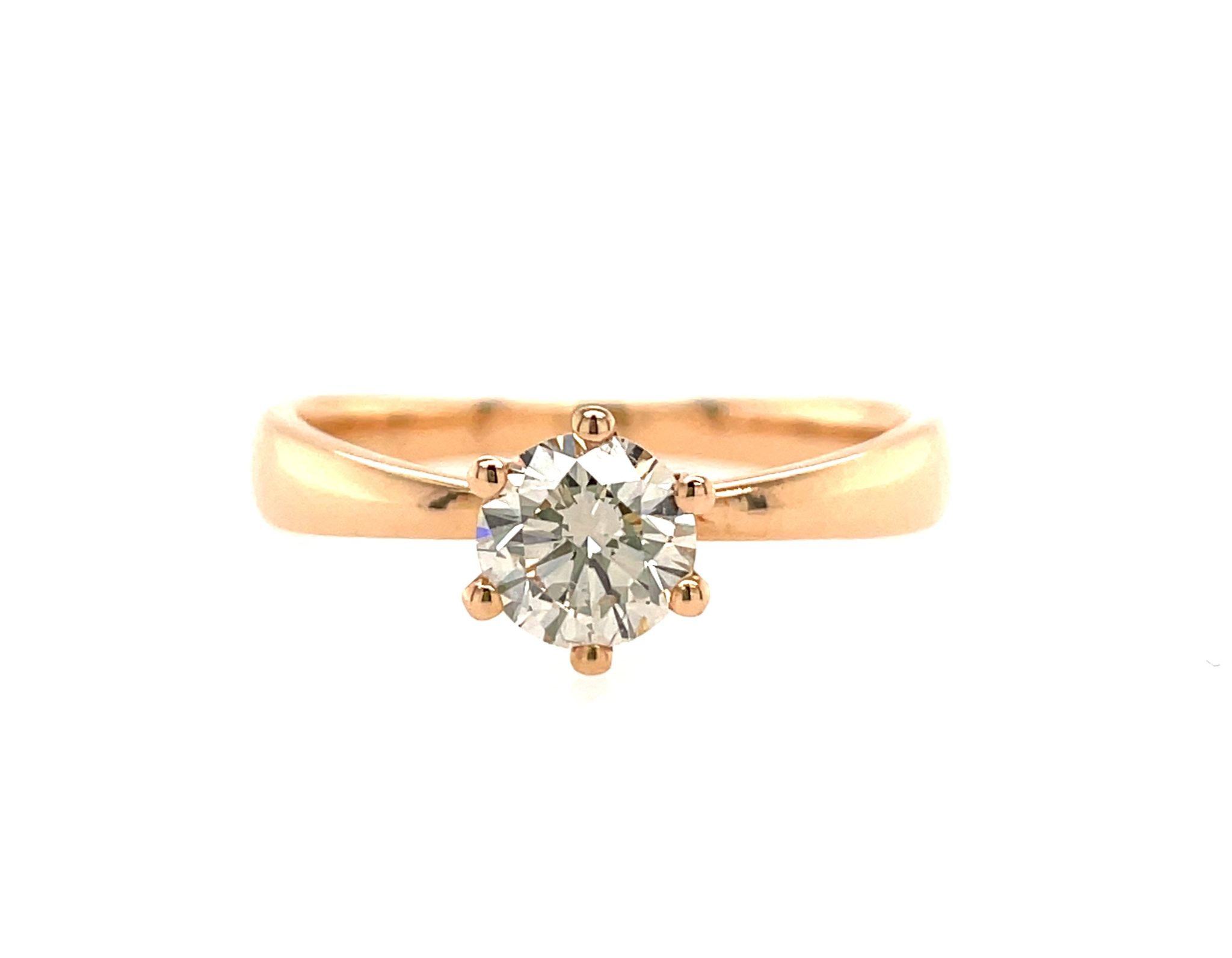 Solitärring Gr. 55 0,62 ct Diamant Roségold 750/ 18K HRD Zertifikat