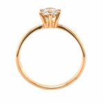 Solitärring Gr. 55 0,62 ct Diamant Roségold 750/ 18K HRD Zertifikat - Bild 4 Vorschau