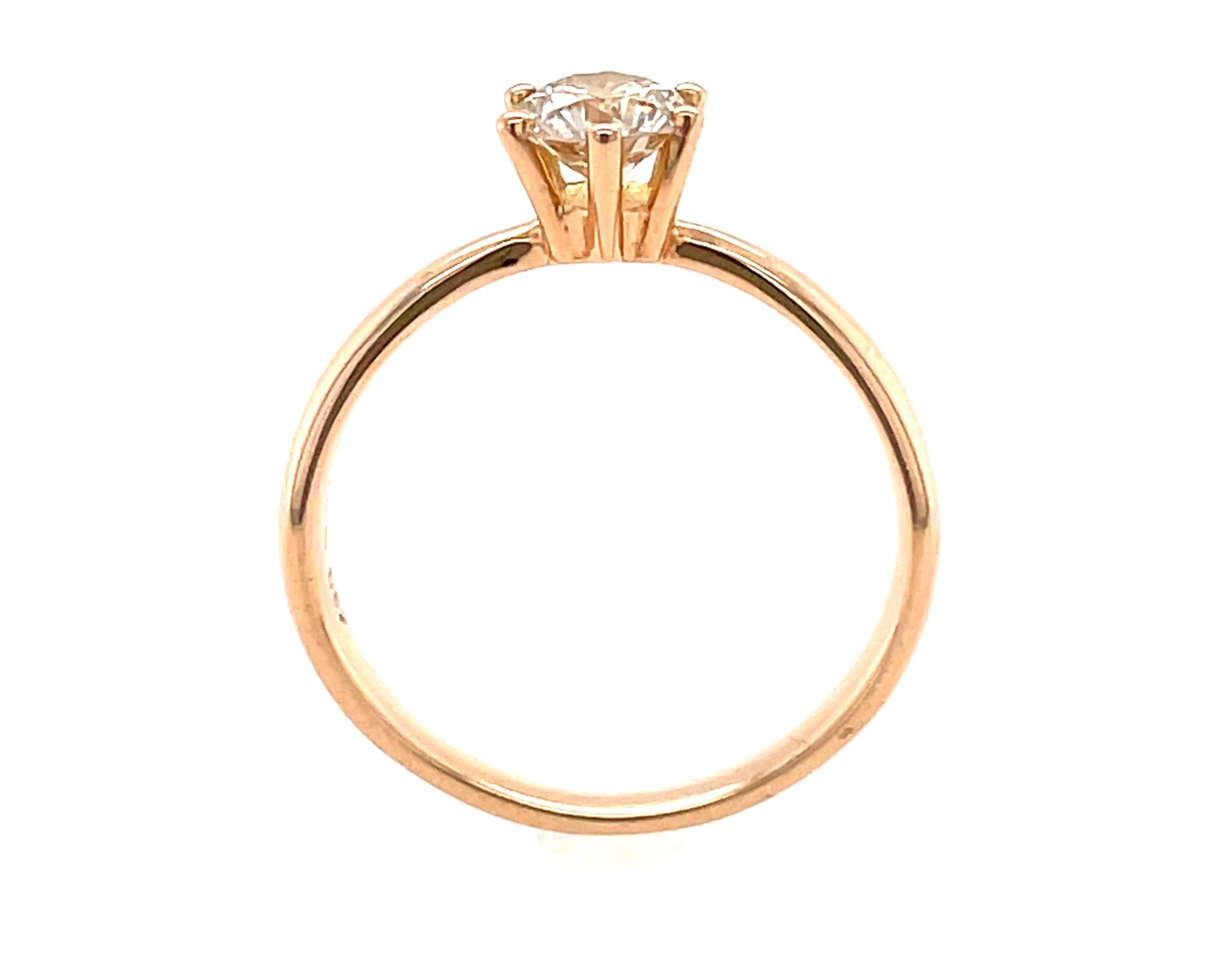 Solitärring Gr. 55 0,62 ct Diamant Roségold 750/ 18K HRD Zertifikat - Bild 4
