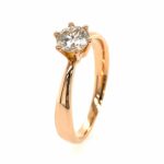 Solitärring Gr. 55 0,62 ct Diamant Roségold 750/ 18K HRD Zertifikat - Bild 5 Vorschau