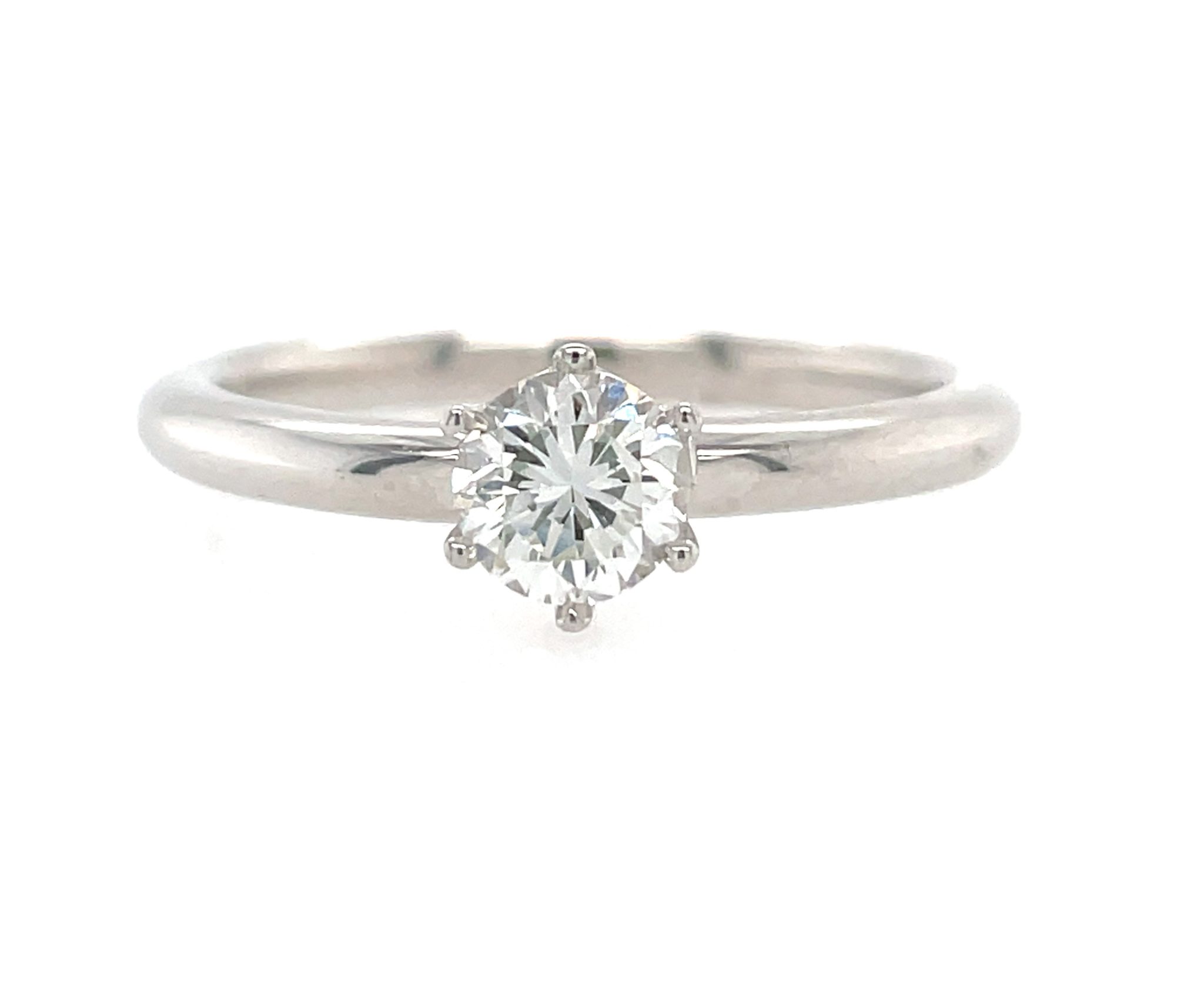 Solitärring Gr. 54 0,50 ct Diamant Weißgold 750/ 18K DPL Zertifikat