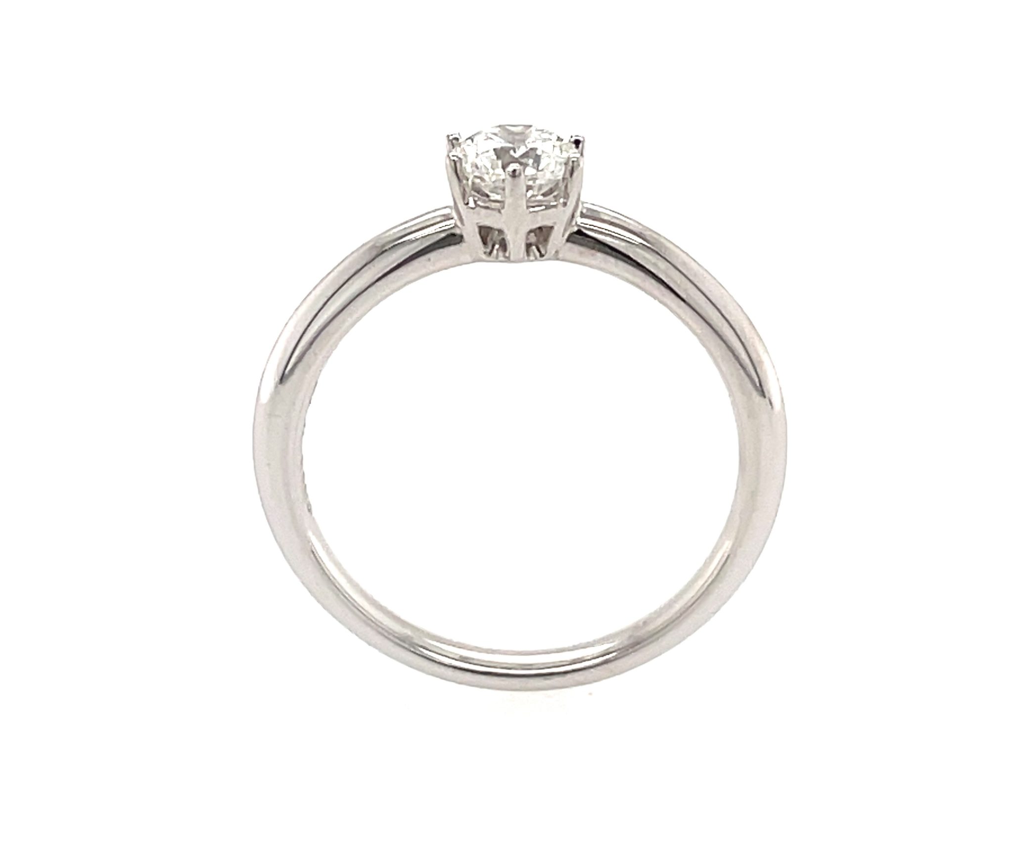 Solitärring Gr. 54 0,50 ct Diamant Weißgold 750/ 18K DPL Zertifikat - Bild 2