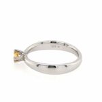 Solitärring Gr. 52 0,14 ct Diamant Weißgold 750/ 18K GIA Zertifikat - Bild 2 Vorschau