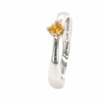 Solitärring Gr. 52 0,14 ct Diamant Weißgold 750/ 18K GIA Zertifikat - Bild 3 Vorschau