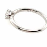 Solitärring Gr. 54,5 0,42 ct Diamant Weißgold 750/ 18K HRD Zertifikat - Bild 2 Vorschau