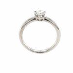 Solitärring Gr. 54,5 0,42 ct Diamant Weißgold 750/ 18K HRD Zertifikat - Bild 3 Vorschau