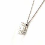 Kette mit Solitäranhänger 45cm 1,68 ct Diamant Weißgold 750/ 18K DPL Zertifikat - Bild 5 Vorschau