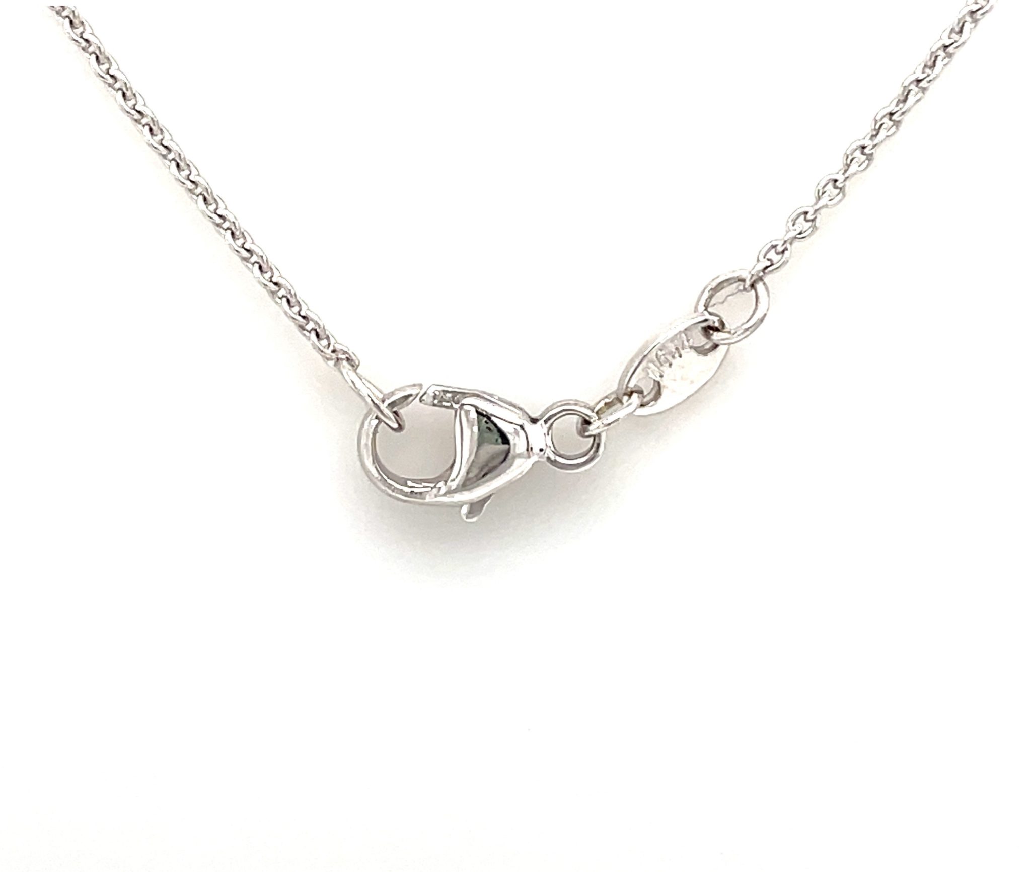 Kette mit Solitäranhänger 45cm 1,68 ct Diamant Weißgold 750/ 18K DPL Zertifikat - Bild 4