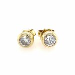 Solitärohrstecker ca. 0,56 ct Diamanten Gelbgold 585/ 14K - Bild 2 Vorschau