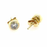 Solitärohrstecker ca. 0,56 ct Diamanten Gelbgold 585/ 14K - Bild 3 Vorschau